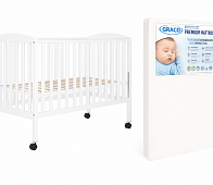 Full-size crib and SNOO smart bassinet available for rent in Denver.